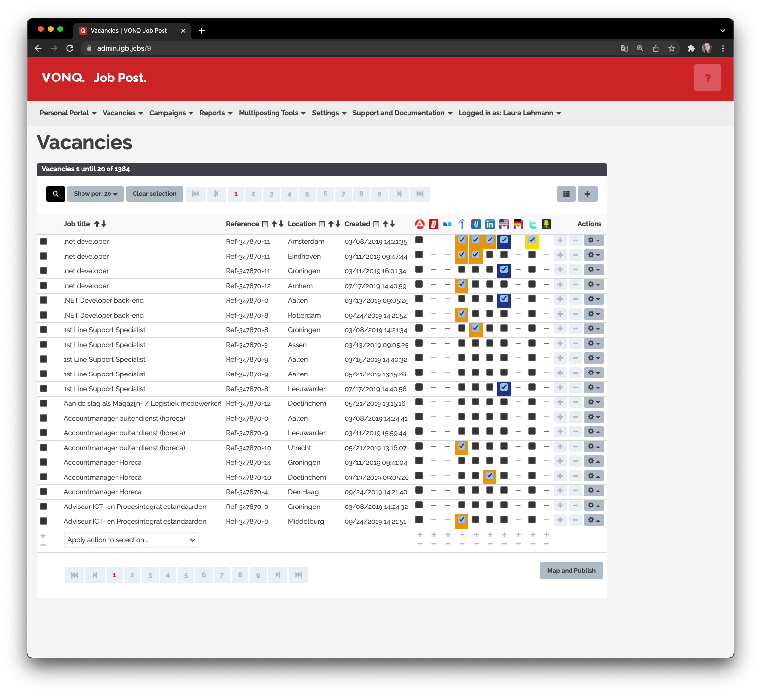 Candidate profile screenshot